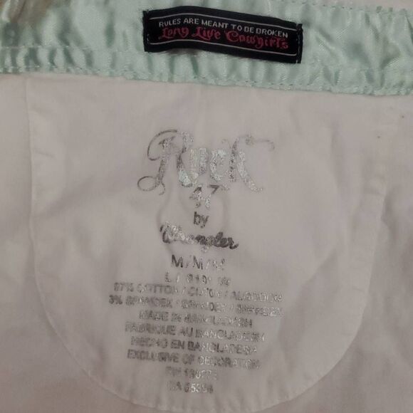 VINTAGE ROCK '47 BY WRANGLER WOMENS SHIRT - Picture 8 of 10